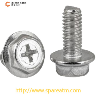 M4*10 NCR S2 Channel Cross Hexagon Screw Untuk Bagian NCR